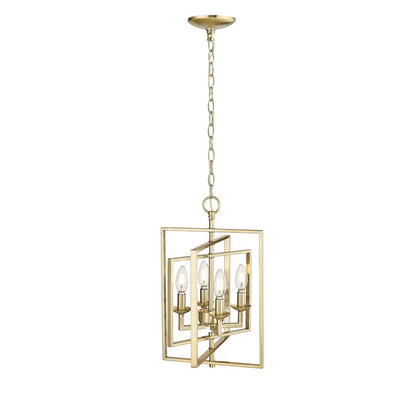 Millennium Lighting Nellis 4Lt 18" Pendant, Modern Gold