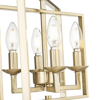 Millennium Lighting Nellis 4Lt 18" Pendant, Modern Gold