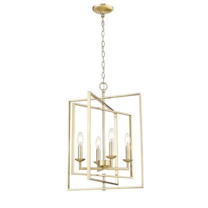 Millennium Lighting Nellis 4Lt 25" Pendant, Modern Gold