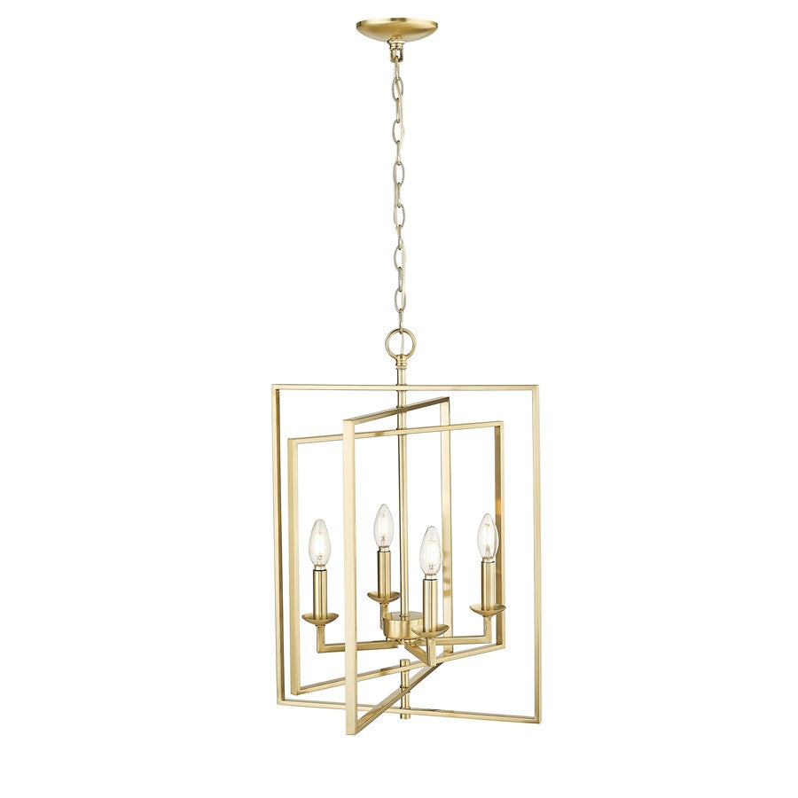 Millennium Lighting Nellis 4Lt 25" Pendant, Modern Gold