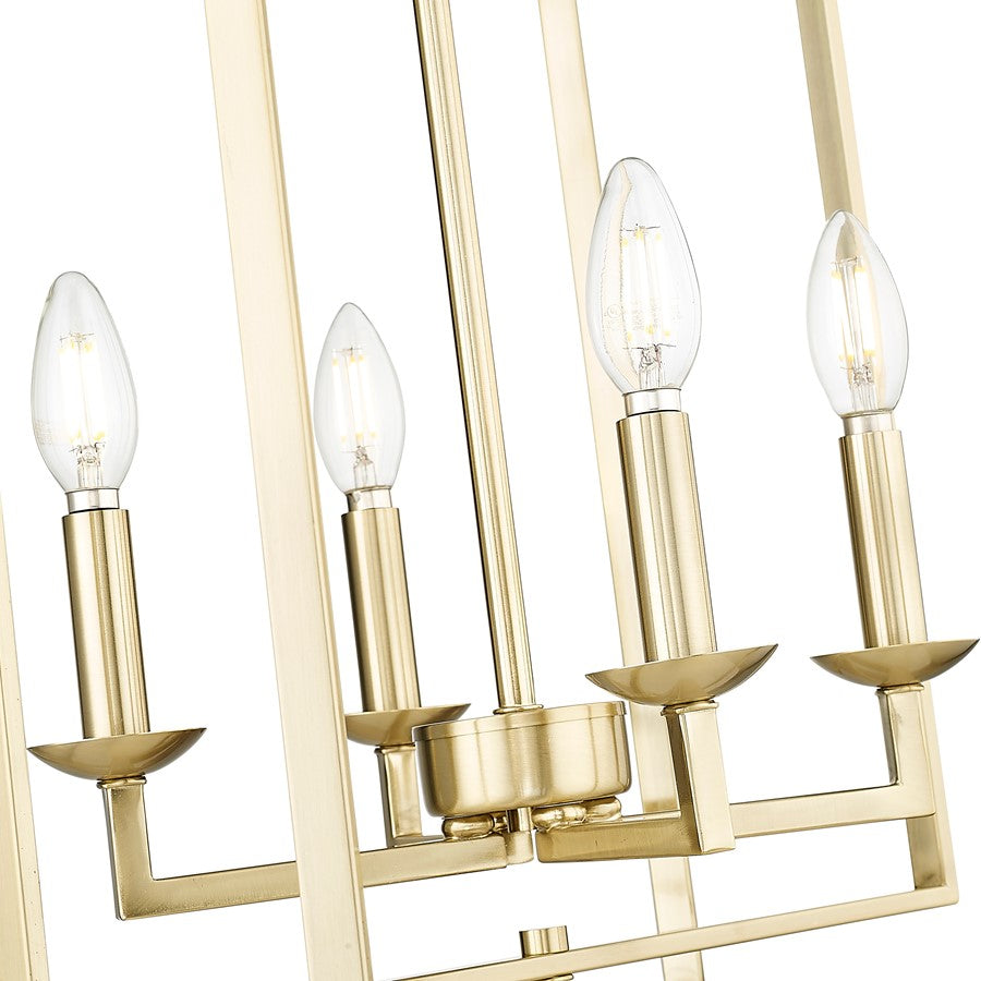 Millennium Lighting Nellis 4Lt 25" Pendant, Modern Gold