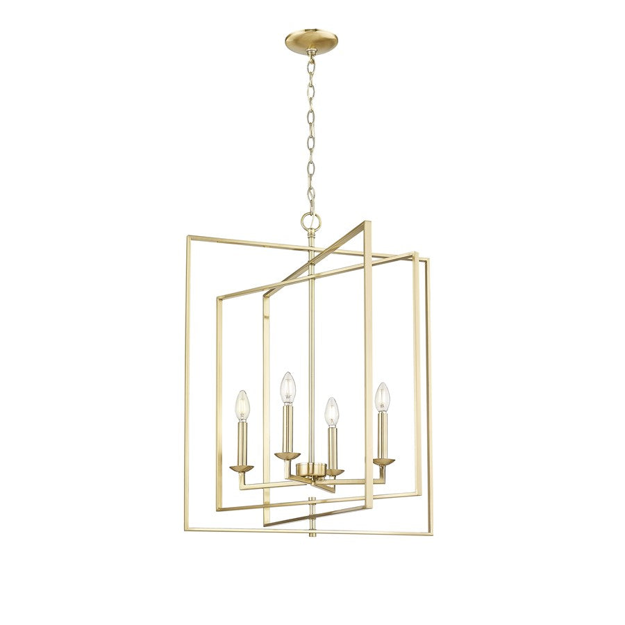 Millennium Lighting Nellis 4Lt 31" Pendant, Modern Gold
