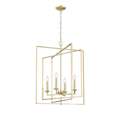 Millennium Lighting Nellis 4Lt 31" Pendant, Modern Gold
