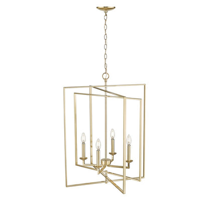 Millennium Lighting Nellis 4Lt 31" Pendant, Modern Gold