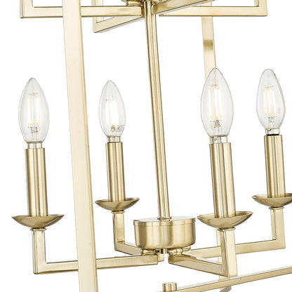 Millennium Lighting Nellis 8Lt Pendant, Modern Gold