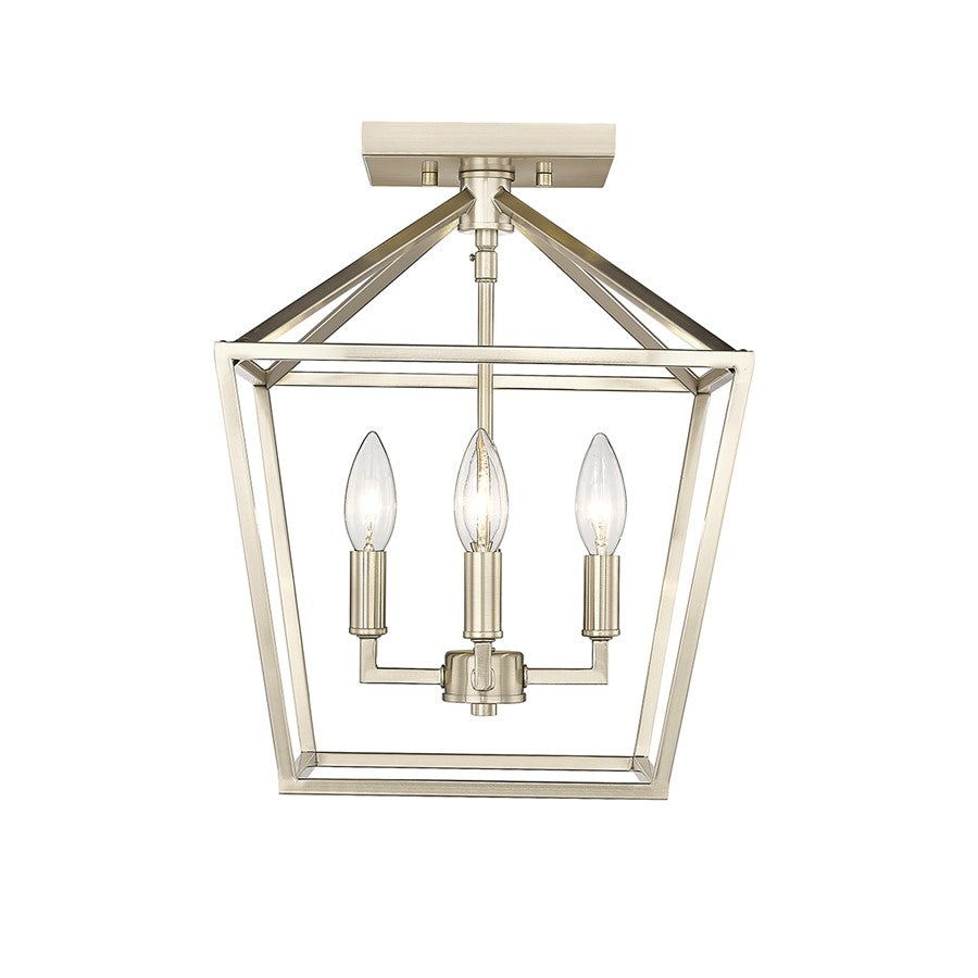 Millennium Lighting Corona 4Lt Semi-Flush Mount, Modern Gold - 3334-MG