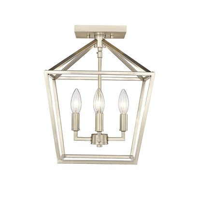 Millennium Lighting Corona 4Lt Semi-Flush Mount, Modern Gold - 3334-MG