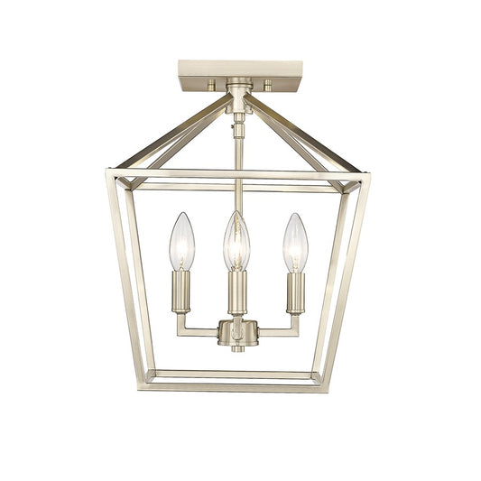 Millennium Lighting Corona 4Lt Semi-Flush Mount, Modern Gold - 3334-MG