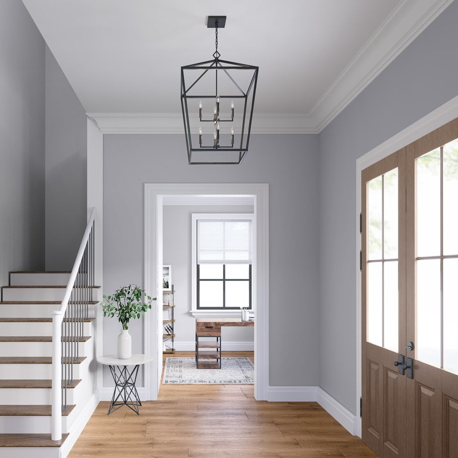 Millennium Lighting Corona 8Lt Pendant, Black