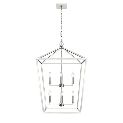 Millennium Lighting Corona 8Lt Pendant, Satin Nickel - 3335-SN