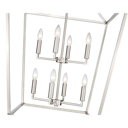 Millennium Lighting Corona 8Lt Pendant, Satin Nickel