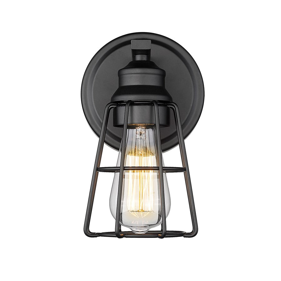 Millennium Lighting 1Lt 9" Wall Sconce, Black - 3381-MB