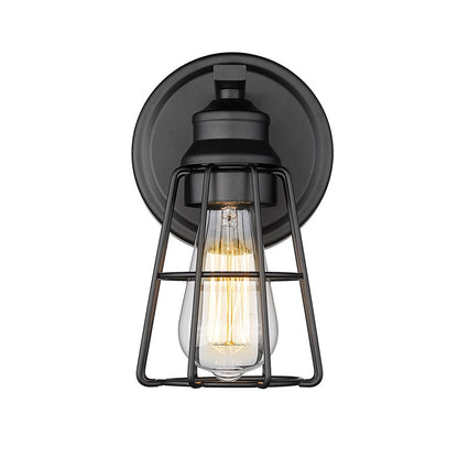 Millennium Lighting 1Lt 9" Wall Sconce, Black - 3381-MB