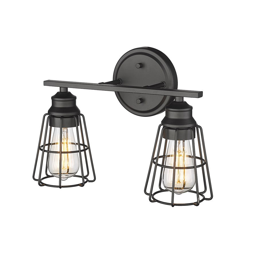 Millennium Lighting 2Lt 11" Vanity, Black