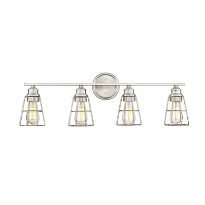 Millennium Lighting 4 Light Bathroom Vanity Light, Brushed Nickel - 3384-BN