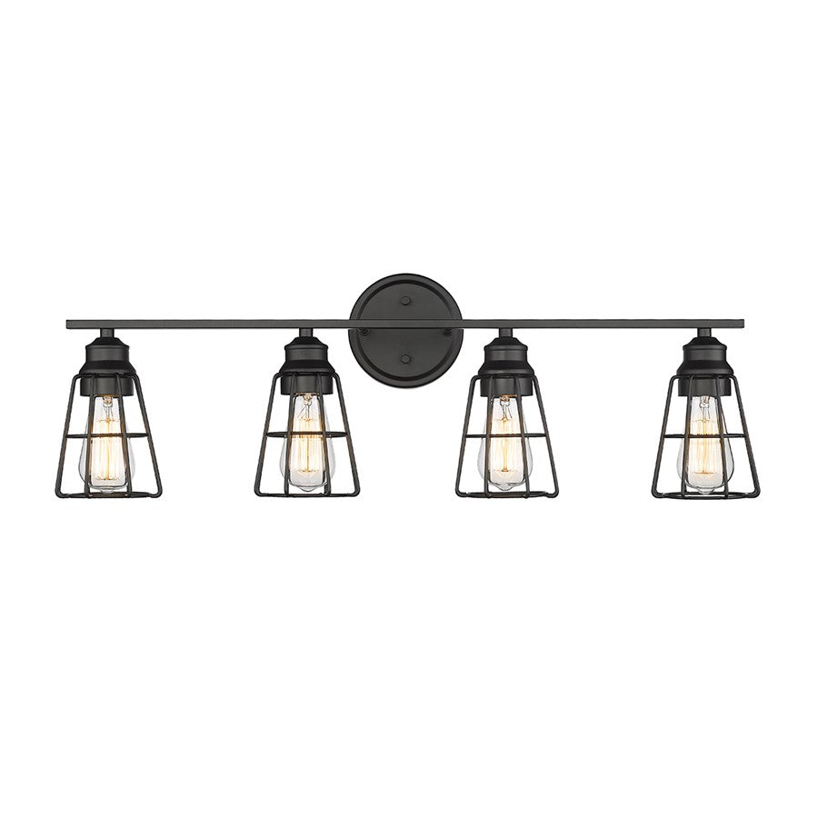 Millennium Lighting 4Lt Vanity, Black - 3384-MB