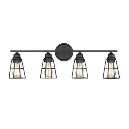 Millennium Lighting 4Lt Vanity, Black - 3384-MB