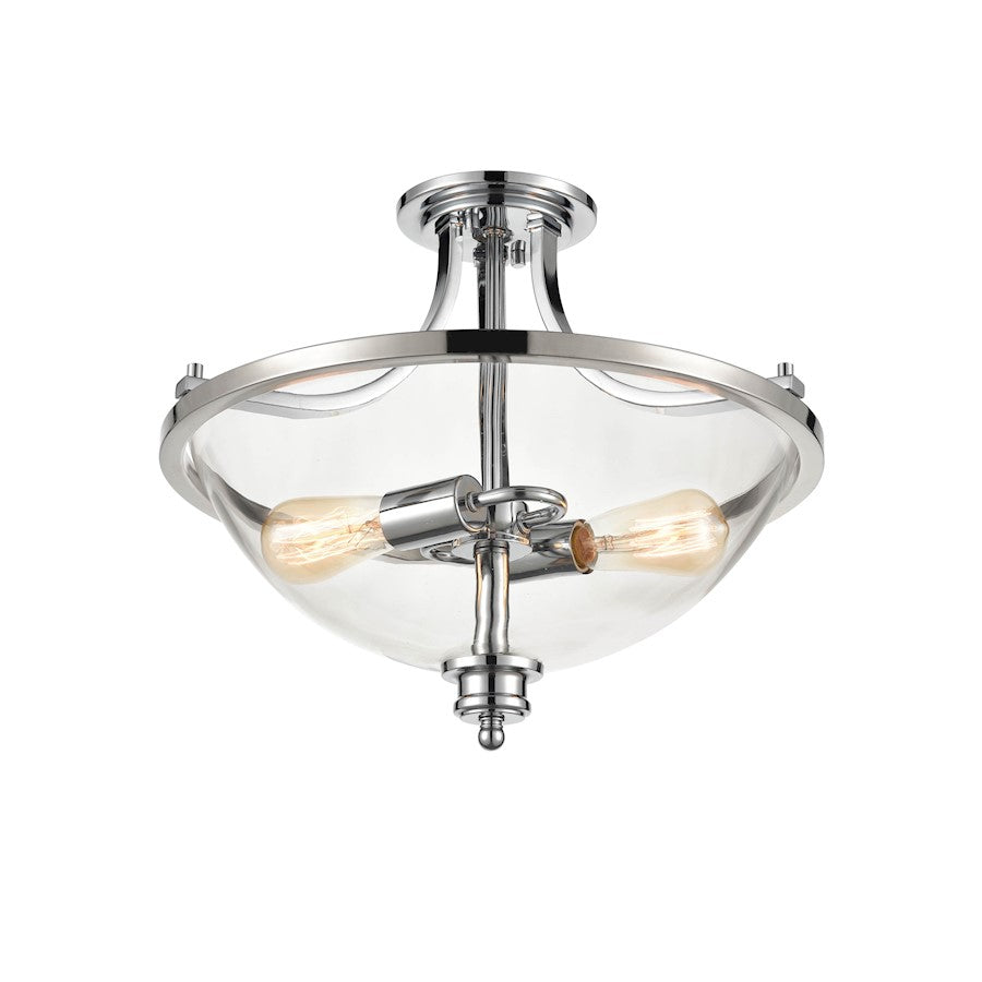 Millennium Forsyth 2 Light 17" Semi-Flush Ceiling Mount