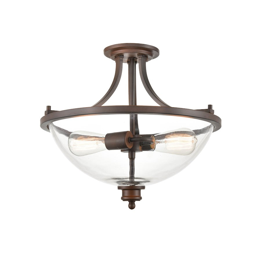 Millennium Forsyth 2 Light 17" Semi-Flush Ceiling Mount