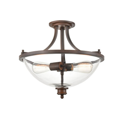 Millennium Forsyth 2 Light 17" Semi-Flush Ceiling Mount