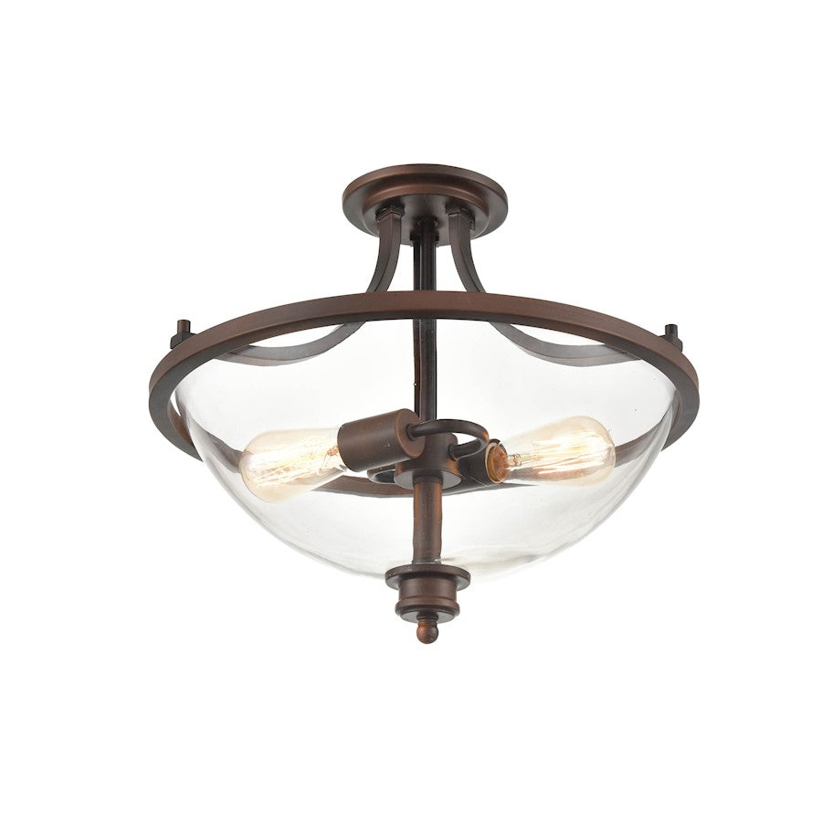 Millennium Forsyth 2 Light 17" Semi-Flush Ceiling Mount