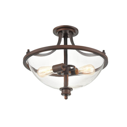Millennium Forsyth 2 Light 17" Semi-Flush Ceiling Mount