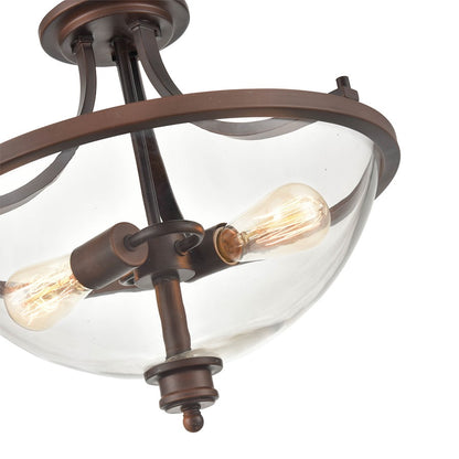 Millennium Forsyth 2 Light 17" Semi-Flush Ceiling Mount