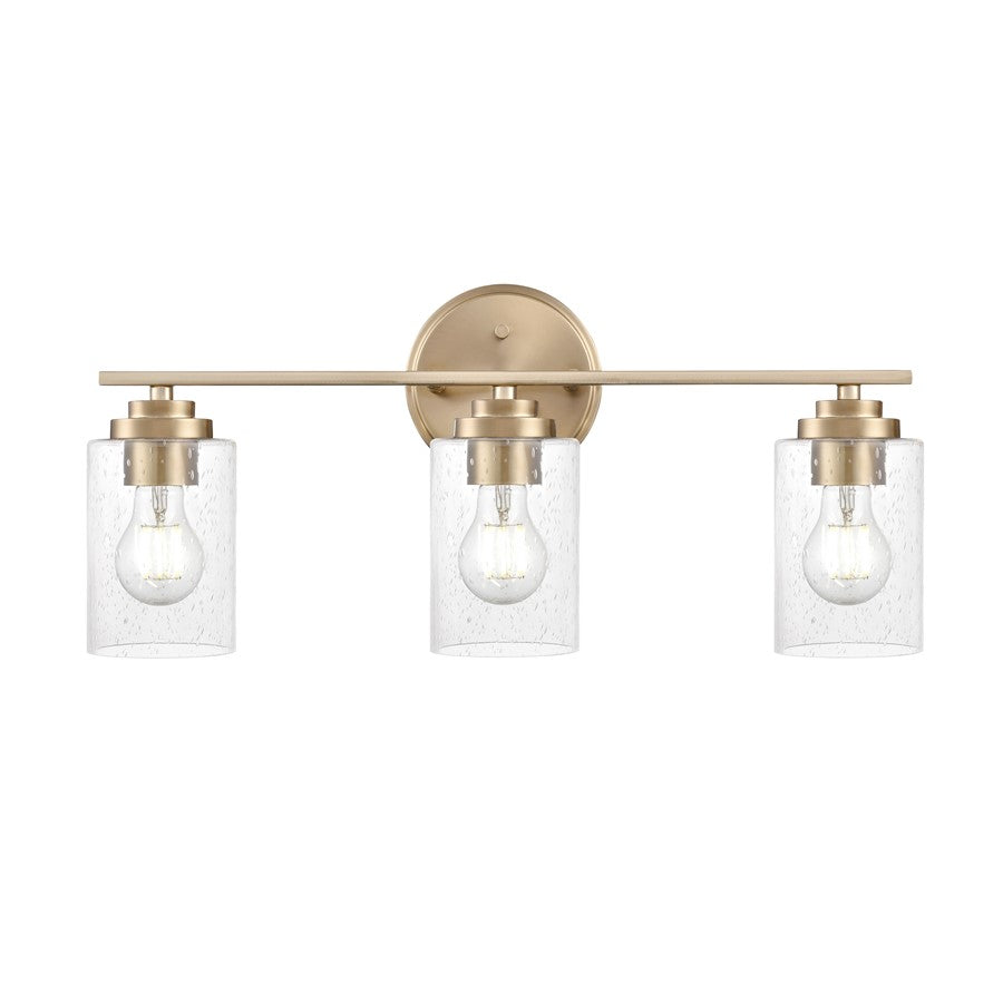 Millennium Lighting Moven 3Lt 22" Vanity, Modern Gold/Clear Seeded