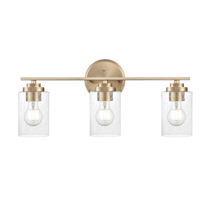 Millennium Lighting Moven 3Lt 22" Vanity, Modern Gold/Clear Seeded