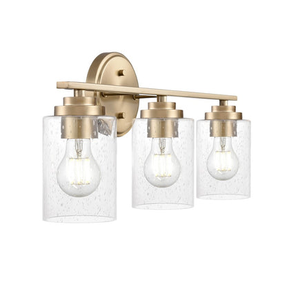Millennium Lighting Moven 3Lt 22" Vanity, Modern Gold/Clear Seeded