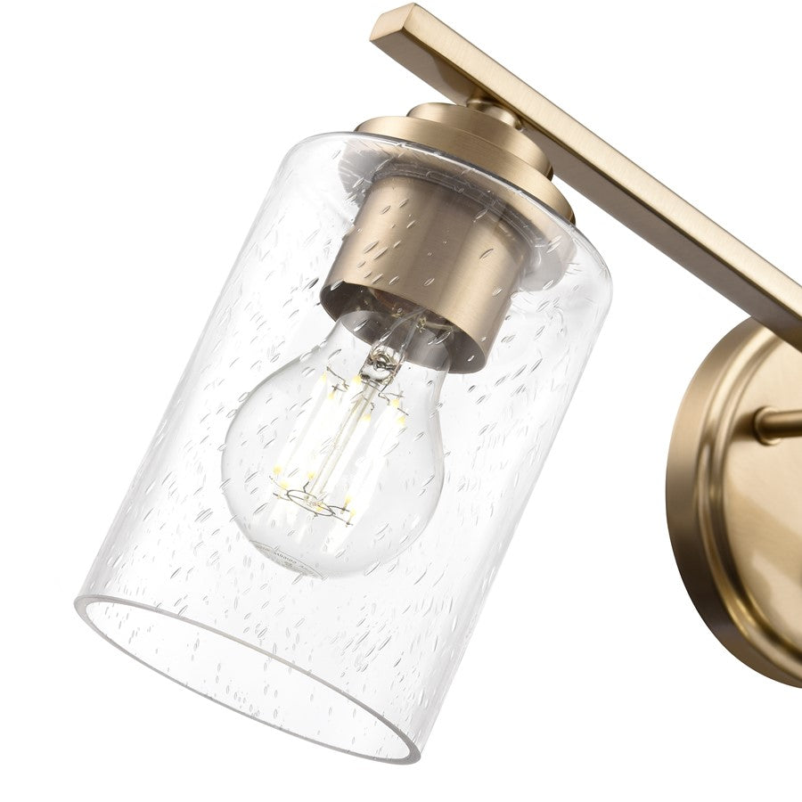 Millennium Lighting Moven 3Lt 22" Vanity, Modern Gold/Clear Seeded