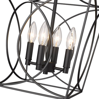 Millennium Lighting Tracy 4Lt 12" Pendant, Black