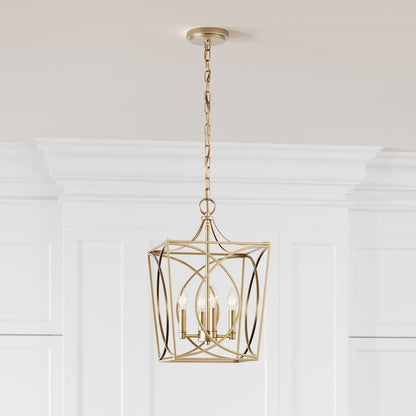 Millennium Lighting Tracy 4Lt 12" Pendant, Painted Modern Gold