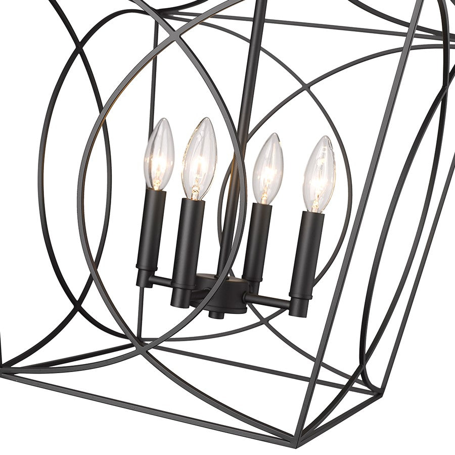 Millennium Lighting Tracy 4Lt 16" Pendant, Black