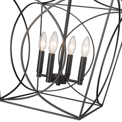 Millennium Lighting Tracy 4Lt 16" Pendant, Black