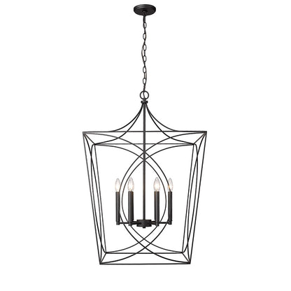 Millennium Lighting Tracy 6Lt Pendant, Black - 4003-MB