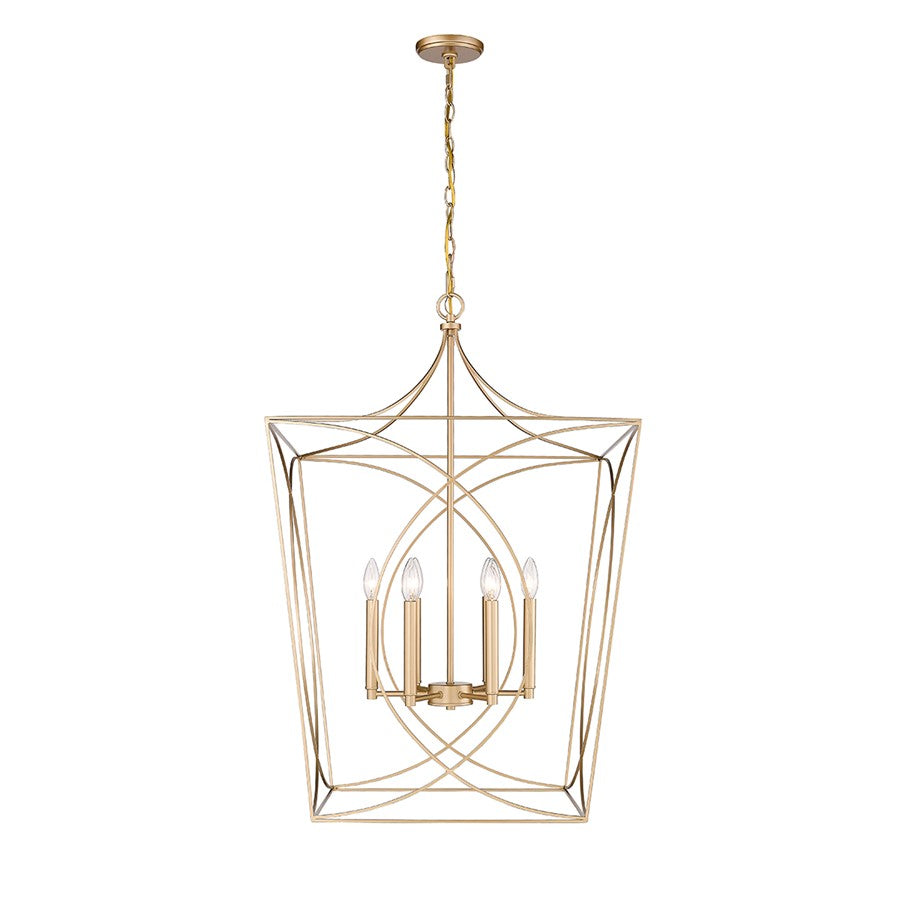 Millennium Lighting Tracy 6Lt Pendant, Painted Modern Gold - 4003-PMG