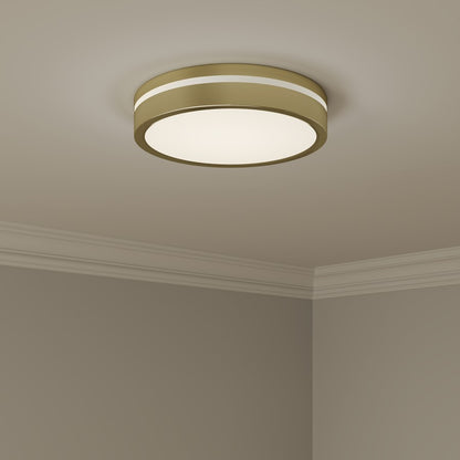 Millennium Lighting Soltra Light Flush Mount, Vintage Brass