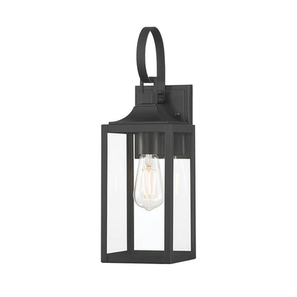 Millennium Lighting Halston 1Lt 17" Outdoor Wall Sconce, Black - 402001-PBK