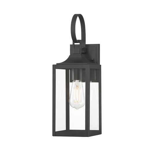 Millennium Lighting Halston 1Lt 17" Outdoor Wall Sconce, Black - 402001-PBK