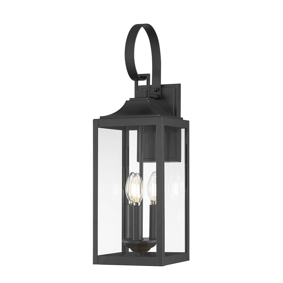 Millennium Lighting Halston 3Lt 23" Outdoor Wall Sconce, Black - 402003-PBK