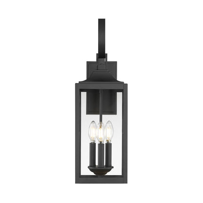 Millennium Lighting Halston 3Lt 23" Outdoor Wall Sconce, Black