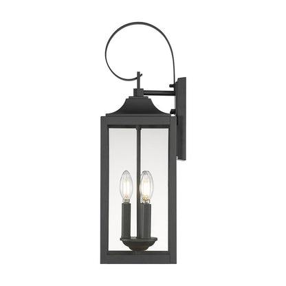 Millennium Lighting Halston 3Lt 23" Outdoor Wall Sconce, Black