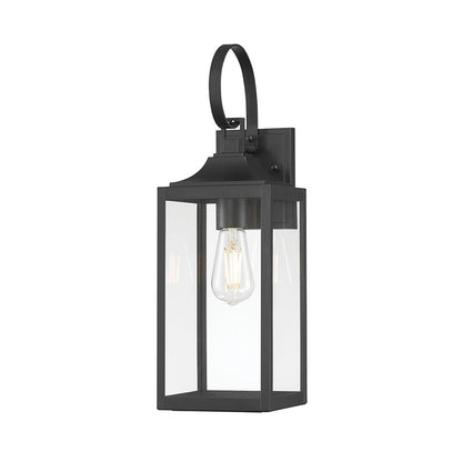 Millennium Lighting Halston 1Lt 19" Outdoor Wall Sconce, Black - 402101-PBK