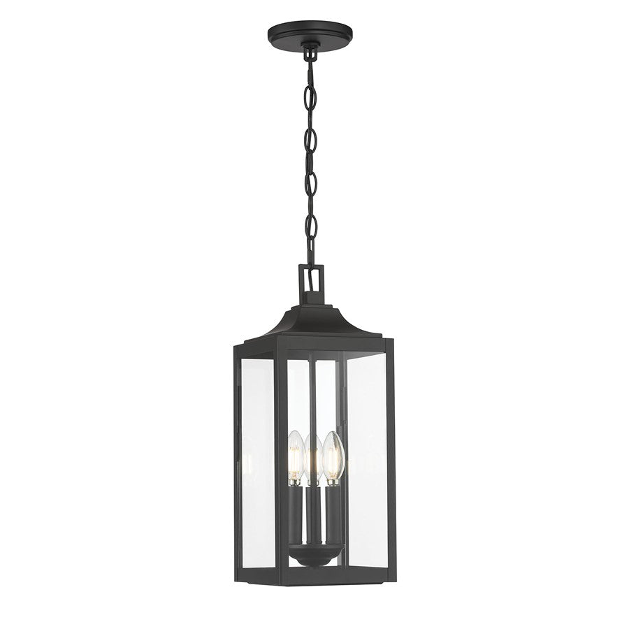 Millennium Lighting Halston 3Lt Outdoor Pendant, Coated Black - 402103-PBK