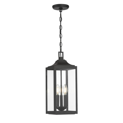 Millennium Lighting Halston 3Lt Outdoor Pendant, Coated Black - 402103-PBK