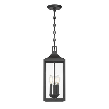 Millennium Lighting Halston 3Lt Outdoor Pendant, Coated Black