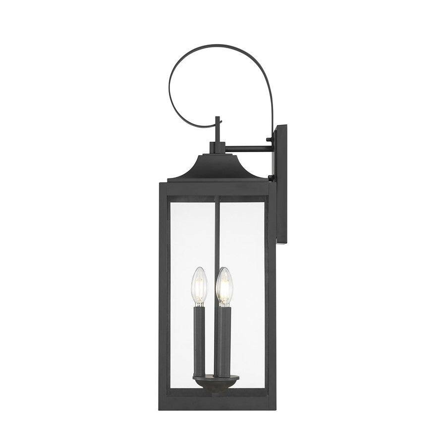 Millennium Lighting Halston 3Lt 28" Outdoor Wall Sconce, Black