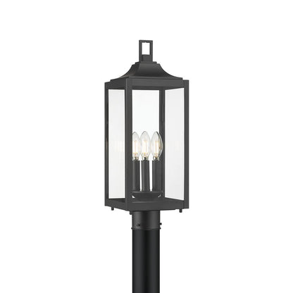 Millennium Lighting Halston 3Lt Outdoor Post Light, Coated Black - 402303-PBK