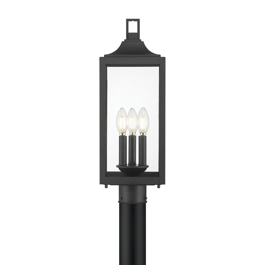 Millennium Lighting Halston 3Lt Outdoor Post Light, Coated Black